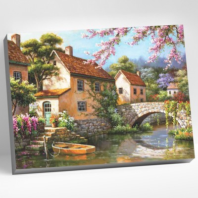 Картина по номерам «У канала», 40 × 50 см, 24 цвета