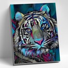 Картина по номерам «Радужный тигр», 40 × 50 см, 20 цветов - фото 10517123