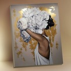 Картина по номерам с поталью 40 × 50 см «Девушка с пионами» 17 цветов - фото 319823751