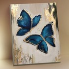 Картина по номерам с поталью 40 × 50 см «Синие бабочки» 13 цветов - фото 4504818