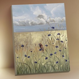 Картина по номерам с поталью 40 × 50 см «Золотая рожь» 24 цветов