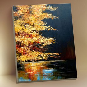 Картина по номерам с поталью 40 × 50 см «Золотая осень» 23 цвета