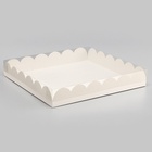 Коробка для печенья, белая, 25×25×4 см 9276170