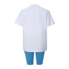 Комплект женский (футболка/шорты), цвет лазурит/белый, размер 50 - фото 25305423