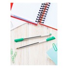 Ручка шариковая СТАММ "РШ 800" зеленая, 0,7мм, прозрачный корпус - Фото 6
