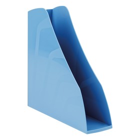 Лоток для бумаг вертикальный СТАММ "Вектор", сине-голубой, ширина 80мм
