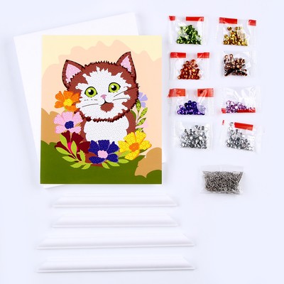 Картина из пайеток «Котёнок»