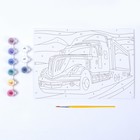 Картина по номерам для малышей «Американский грузовик» - фото 31067955