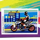 Картина по номерам для малышей «Мотоциклист» - Фото 3
