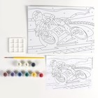 Картина по номерам для малышей «Спортивный мотоцикл» - Фото 2