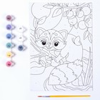 Картина по номерам для малышей «Счастливый енотик» - фото 31067968