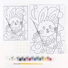 Картина по номерам для малышей «Весёлые картинки» «Зайчик-путешественник» - фото 24318494