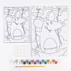 Картина по номерам для малышей «Весёлые картинки» «Мышка на качели» - фото 24318499