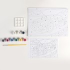 Картина по номерам для малышей «Транспорт» «Гоночная машина» размер — 28,5 × 18,5 см - фото 44507410