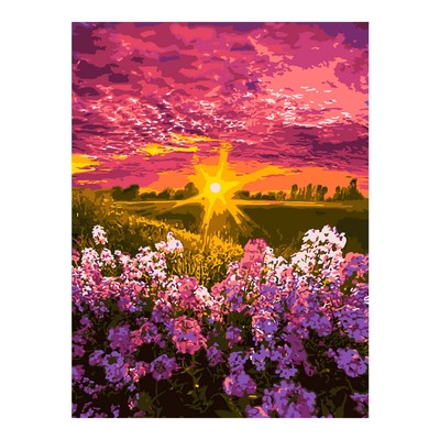 Картина по номерам холст на подрамнике 30 × 40 см «Солнечные лучи»