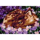 Алмазная мозаика 21 × 30 см, (полное заполнение) «Оленёнок в цветах» - фото 10554539