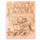 Роспись по дереву. Картина. Уличный стиль»Создавай» - фото 24589027