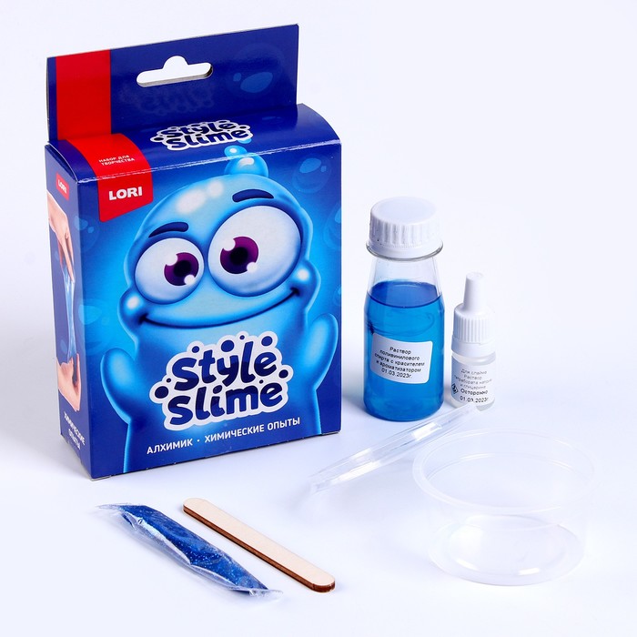 Химические опыты Style Slime «Голубой»