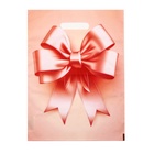 Пакет подарочный полиэтиленовый с вырубной ручкой, «Пышный бант», 30?40 см, 50 мкм (комплект 20 шт) - фото 68115970