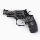 Зажигалка газовая "Револьвер", пьезо, серебро - фото 11899145