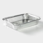 Формы для выпечки и запекания Доляна, набор 2 шт., 1.1 л, 22.5×17.5×3.5 см, фольга, серебристые - Фото 5