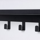 Набор полок с крючками ЛОФТ, 2 полки: 350×100×35 мм, 350×100×80 мм, цвет черный - Фото 5