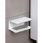 Держатель для туалетной бумаги ЛОФТ, 160×110×85 мм, цвет белый - Фото 5