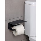 Держатель для туалетной бумаги ЛОФТ, 160×110×85 мм, цвет черный - фото 320445562