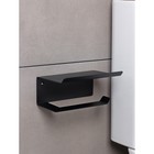 Держатель для туалетной бумаги ЛОФТ, 160×110×85 мм, цвет черный - Фото 5