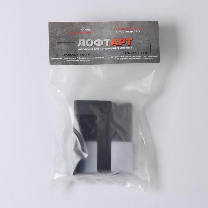Держатель для туалетной бумаги ЛОФТ, 160×110×85 мм, цвет черный - фото 1900423165