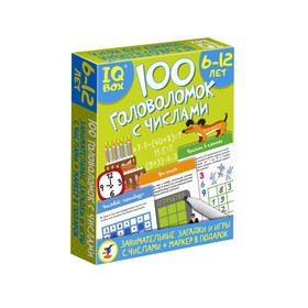 Карточная игра IQ Box «100 Головоломок с числами» 9734747