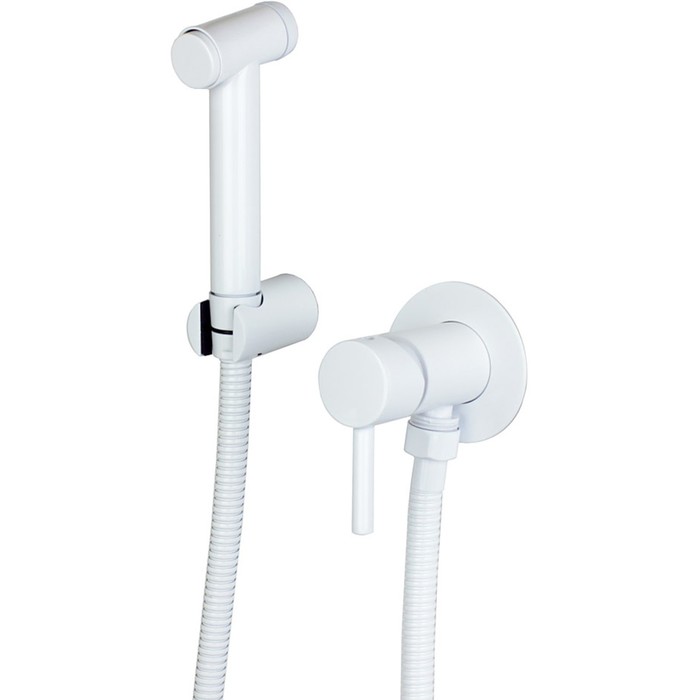 Смеситель для биде Bronze de Luxe Scandi 14512W, с гигиеническим душем, встраиваемый, белый   977263