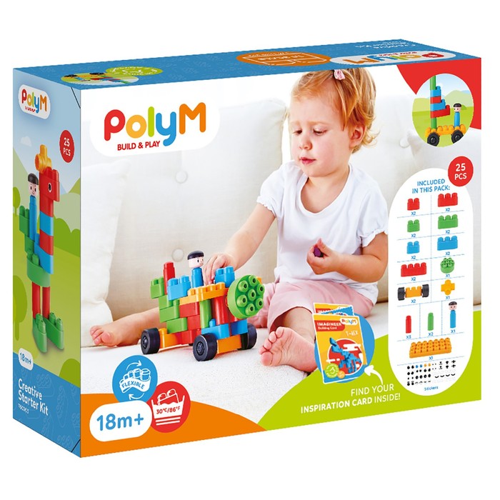 Конструктор детский PolyM «Творческий набор», 25 элементов - фото 1904826851
