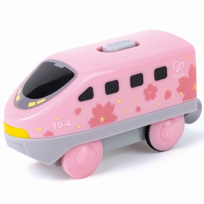 Локомотив Hape «Мой поезд», на батарейках, цвет розовый