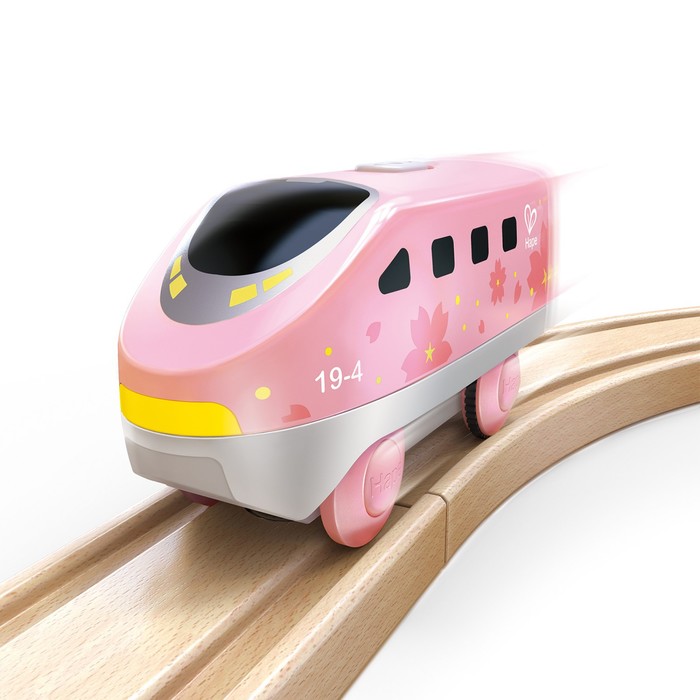Локомотив Hape «Мой поезд», на батарейках, цвет розовый - фото 1907735561