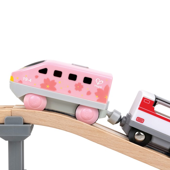 Локомотив Hape «Мой поезд», на батарейках, цвет розовый - фото 1907735562