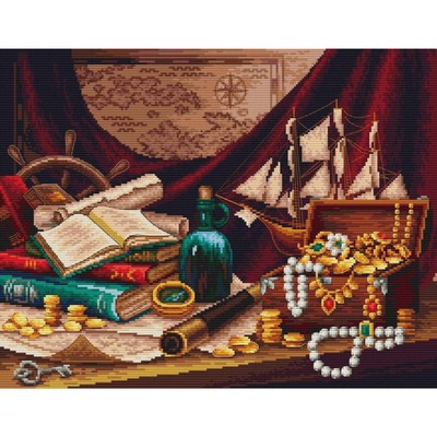 Набор вышивки счётным крестом «Многоцветница», «Морские сокровища», 50х40 см