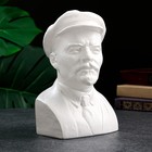 Бюст Ленин в кепке, белый, 21см - фото 10556867