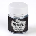 Акриловая краска по ткани ARTLAVKA, серебро 50 мл - Фото 2