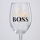 Бокал для вина с надписью Boss, 360 мл - Фото 3