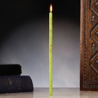 Свеча магическая восковая "Достижение", с гвоздикой, 16х0,6 см, зеленый - Фото 1