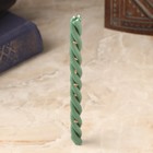 Свеча-скрутка "Прибыль и клиенты", семена льна и масло пачули, 16х1,2 см, зеленый - фото 24597777