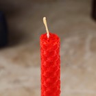 Свеча из вощины "Любовь и сила" , 13х1,7 см, 1 ч, красный - фото 24589056