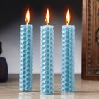 Набор свечей из вощины "Спокойствие и внутренняя гармония", 3 шт, 8х1,7 см, 45 мин, голубой - фото 10557440