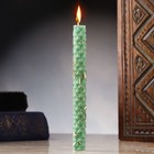 Свеча из вощины с крапивой "От сглаза и негатива" , 13х1,7 см, 1 ч, зеленый - фото 10557452