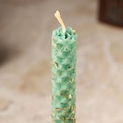 Свеча из вощины с мятой "Для увеличения дохода" , 13х1,7 см, 1 ч, зеленый - фото 9027599