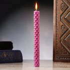 Свеча из вощины с гвоздикой "Наполнение жизненной энергии", 13х1,7 см, 1 ч, фиолетовый - фото 10557468