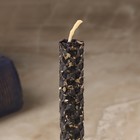 Свеча из вощины с базиликом "Привлечение удачи и чистка от негатива", 13х1,7 см, 1 ч, черный - фото 9027602