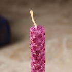 Свеча из вощины с розой "Энергия, гармония и блаженство", 13х1,7 см, 1 ч, фиолетовый - Фото 3