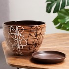 Горшок цветочный Витраж 2,4л с подставкой - фото 24544097